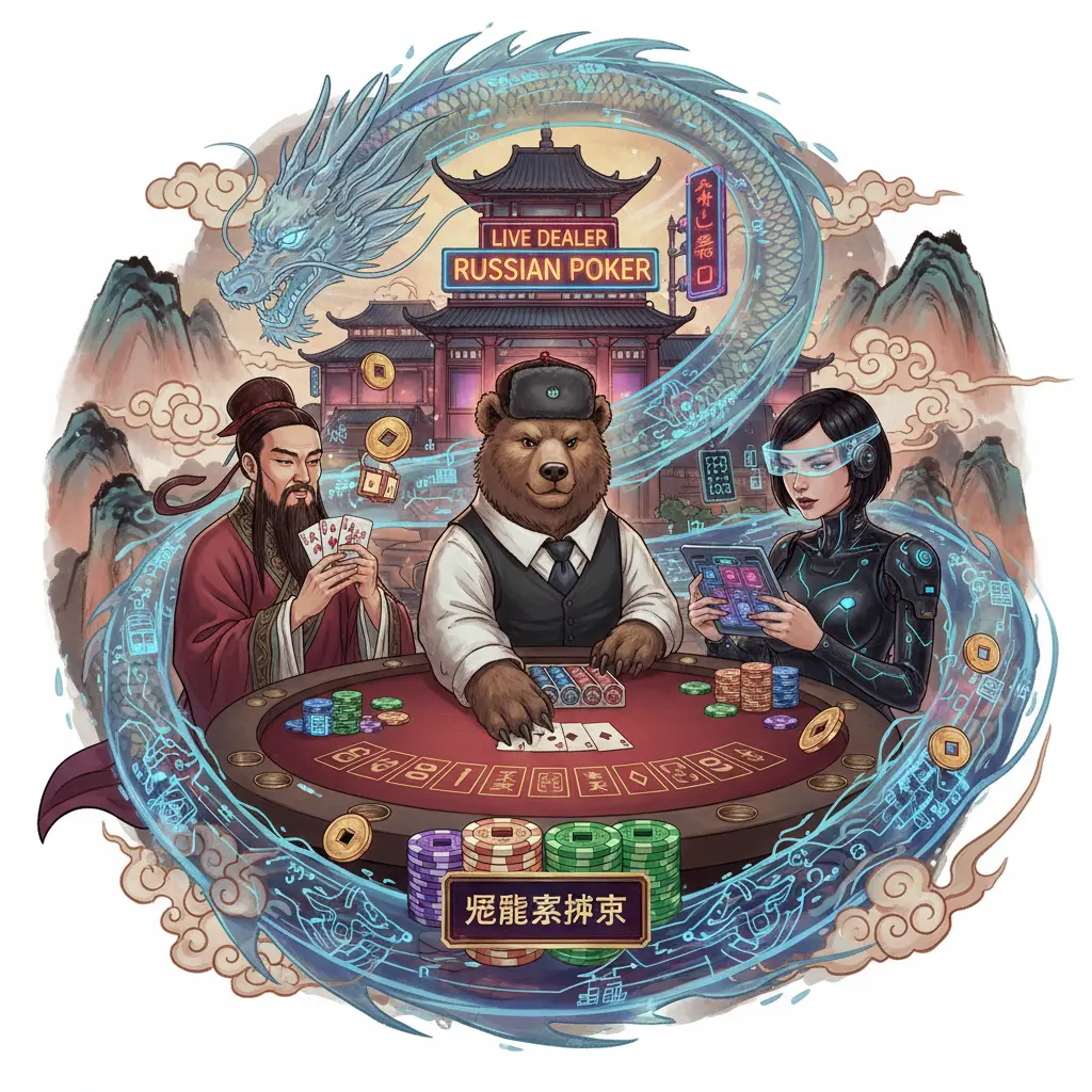 Live dealer poker variations - Russian